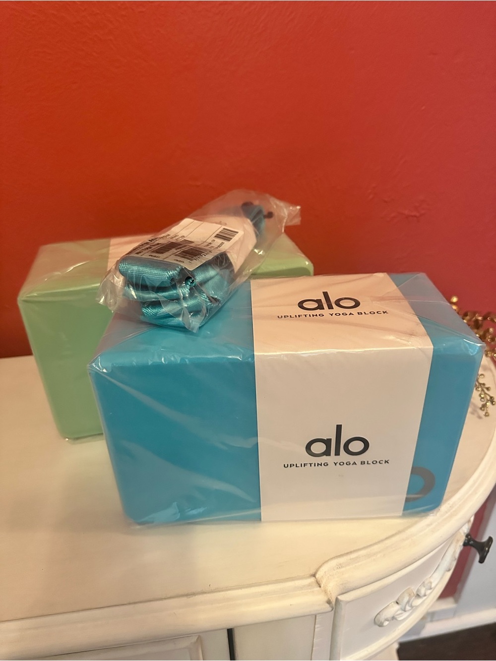 ALO Yoga Uplifting Yoga Block Set - Teal and Mint